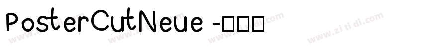 PosterCutNeue 字体转换